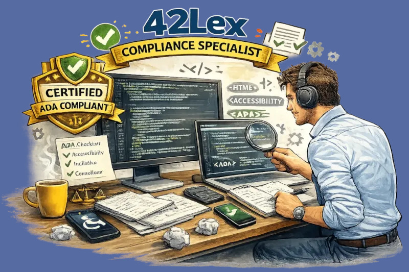 Business owner achieving ADA compliance certification and legal risk mitigation through native accessibility remediation