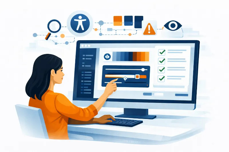 Healthcare professional using accessible patient portal for ADA Title III digital compliance